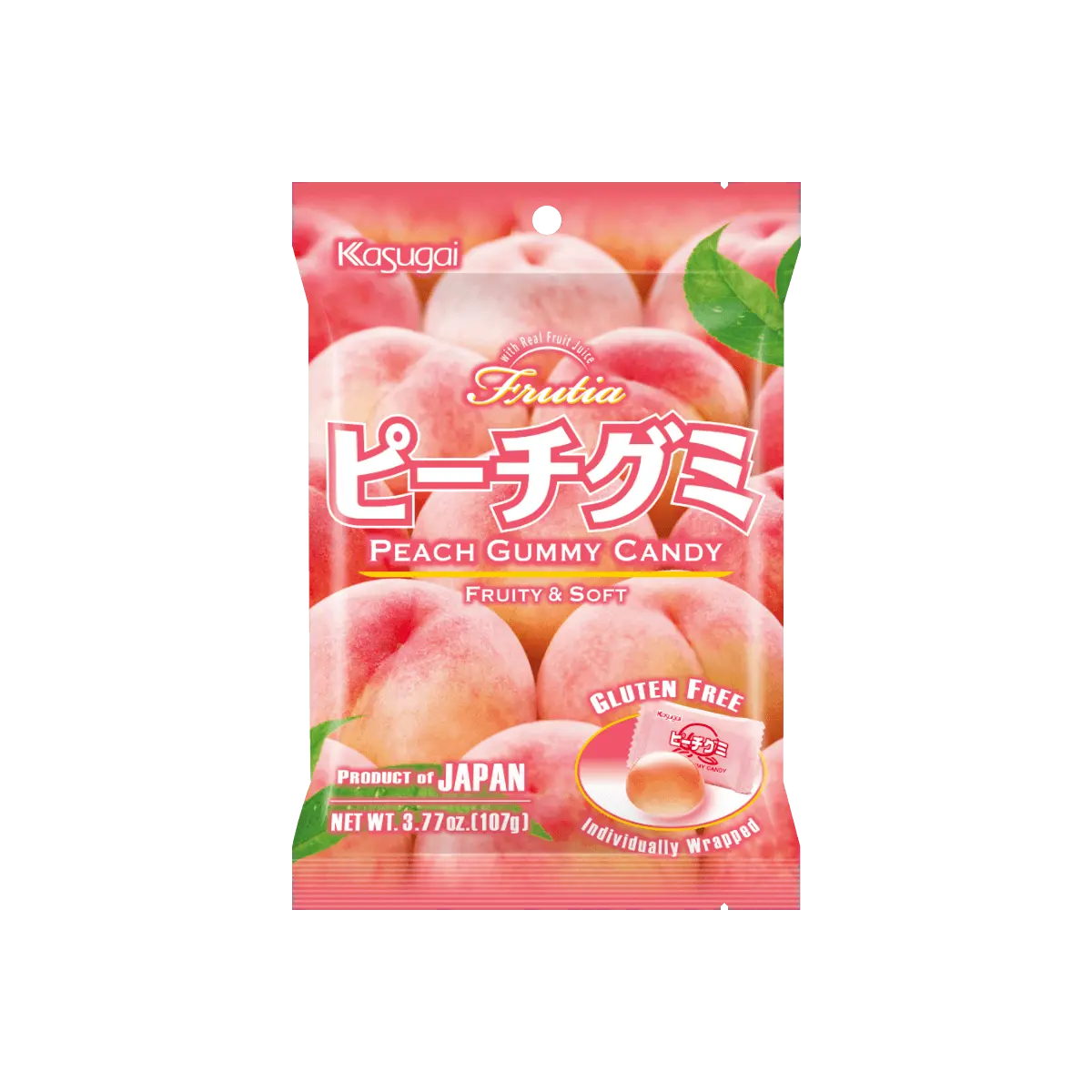 KASUGAI Peach  Jelly Gummy Candy 107g