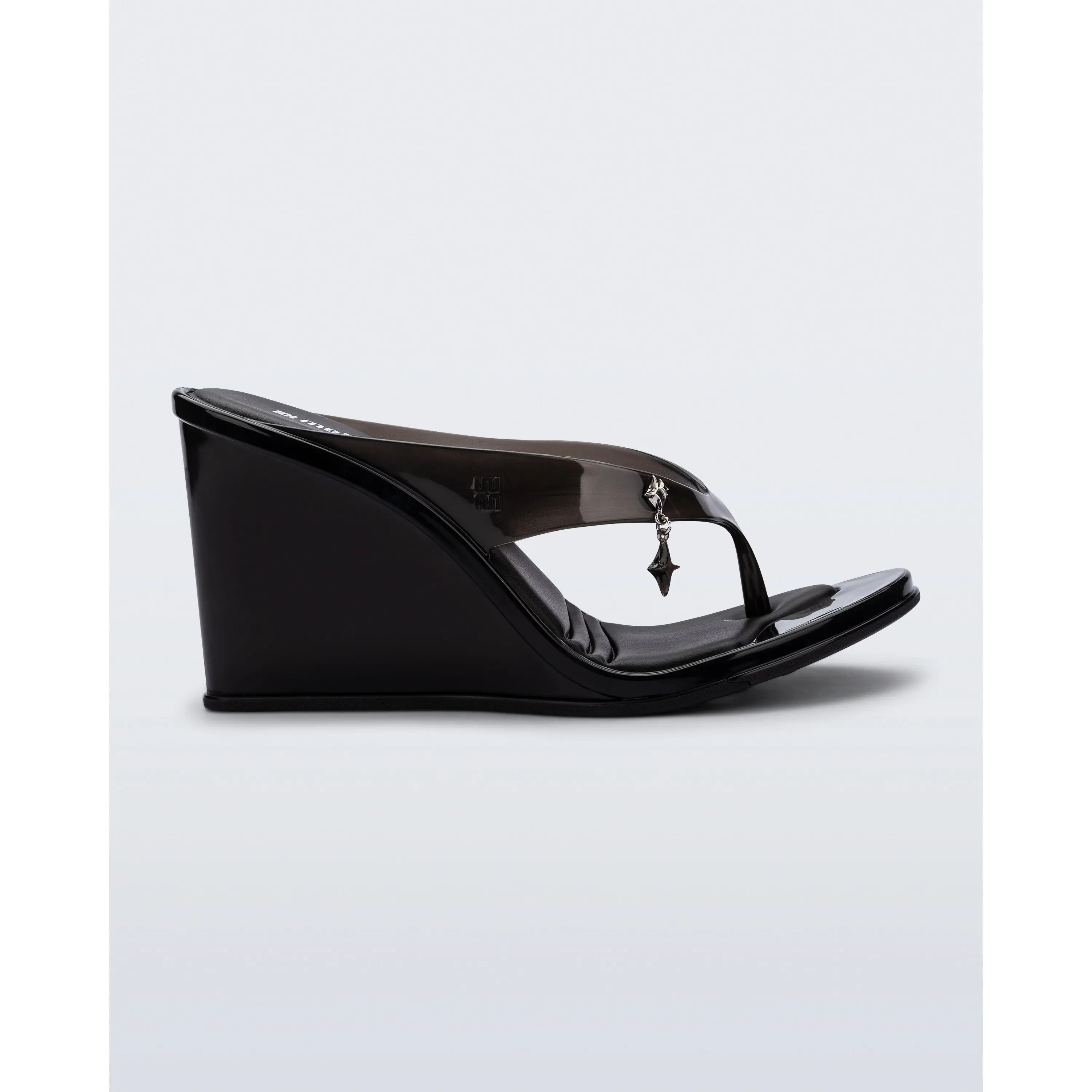 Melissa Nabeela Wedge Sandals with Transparent Heel and Starry Design
