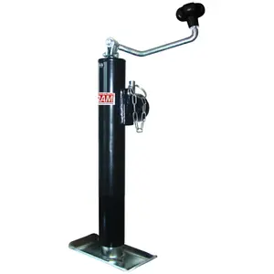 2000 lb 15-1/4 in Black Painted Swivel Jack with Durable Construction and Easy Operation for Versatile Use