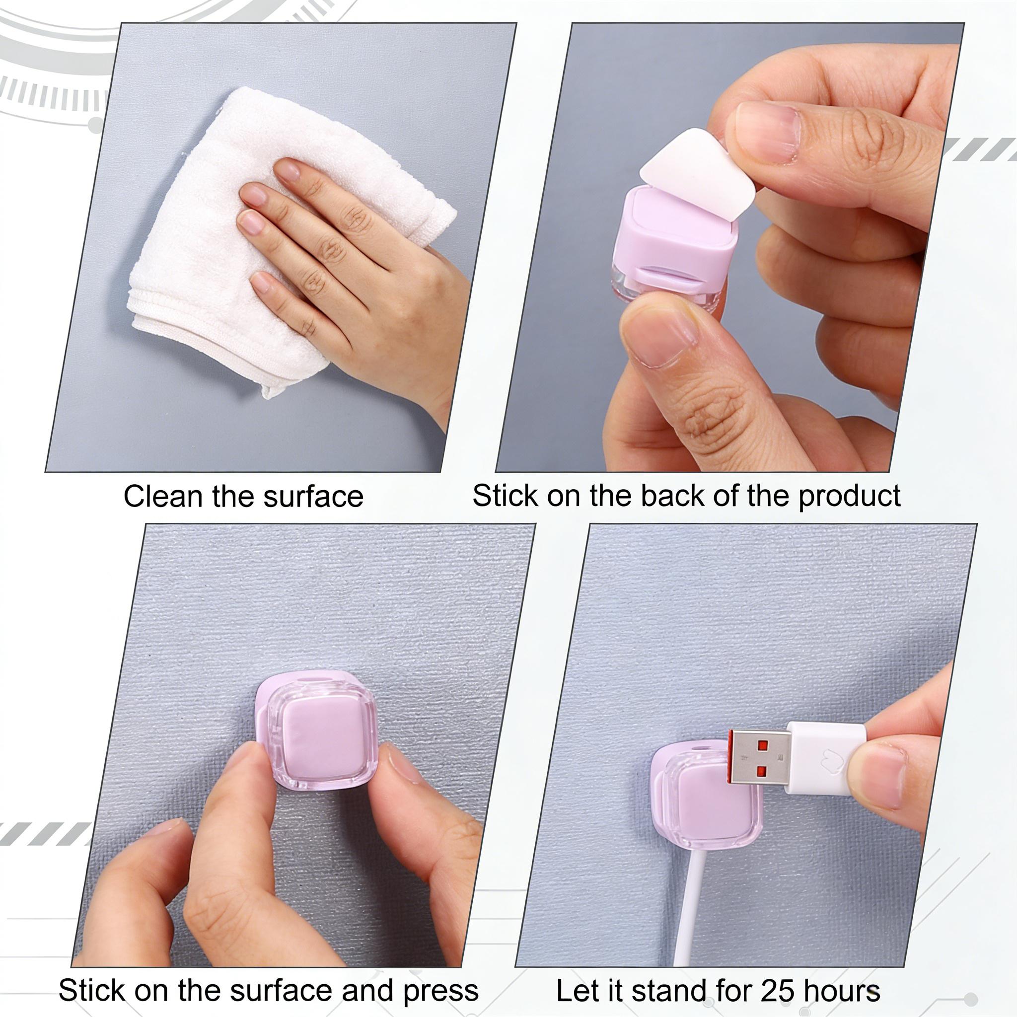 UFORU Magnetic Cord Organizer – 24 Pack Wall Mounted & Desktop Cable Holder, Simple Cable Management,Keep Cables in Place on Desk & Wall | A Practical Valentine’s Day Gift