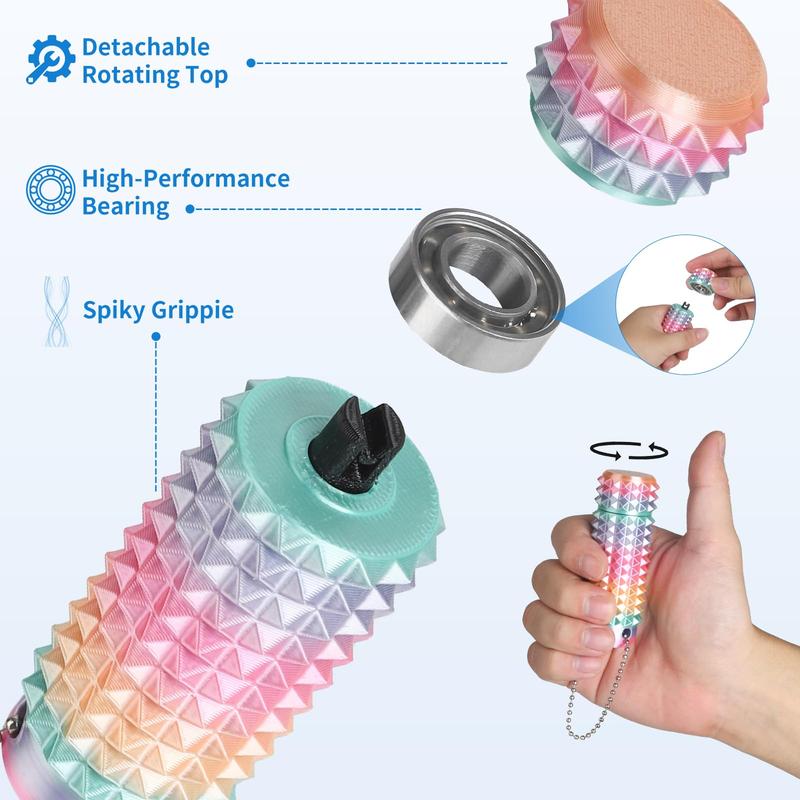 Little Ouchies Pain Fidget Roller Keychain - 3D Printed for Stress Relief & Focus - Portable Anxiety Relief Tool - Ideal Novelty Gift for Adults