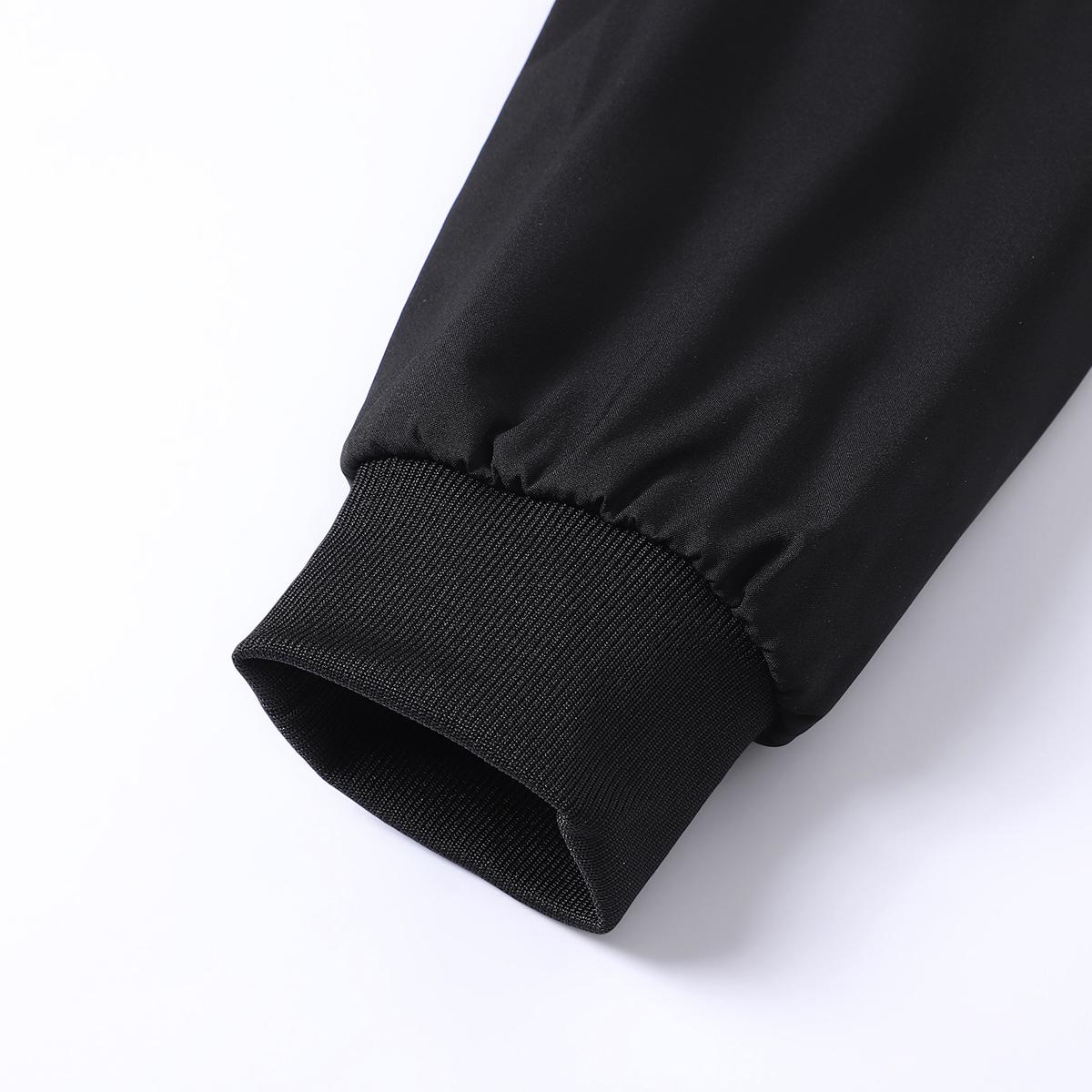 Men's Stylish Black Bomber Jacket Comfortable Trendy Baseball Jersey Coat Perfect for Casual Street Style Everyday Wear Gifting Lightweight Windbreaker Outdoorfun