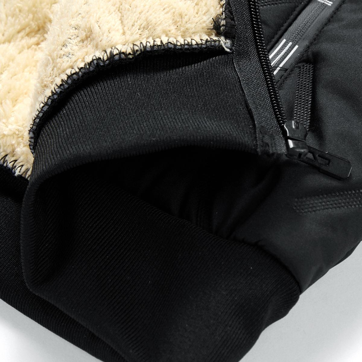 Men'S Lightweight Fleece-Lined Jacket - Warm Winter Coat with Zipper Closure, Pockets & Adjustable Cuffs, Casual Outdoor & Home Wear, Black, Winter Jacket, Home Leisure Wear, Durable Fabric