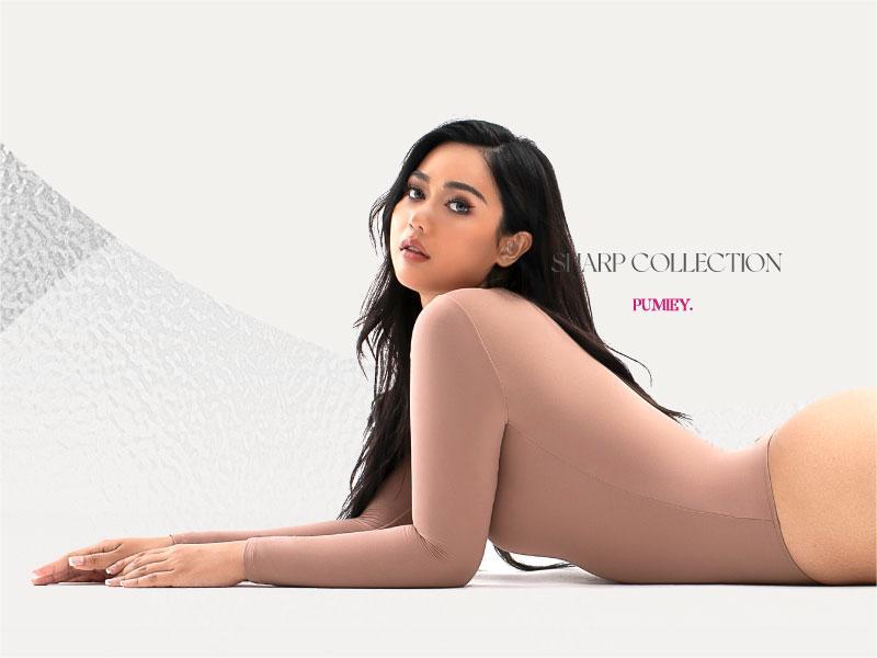 PUMIEY Women's Medium Turtleneck Bodysuit Mock Neck Body Suits Fabric Cozy Layering for Cold Days Longsleeves Womenswear Sharp Collection Basic Casual Minimalist TikTokShopHolidayHaul