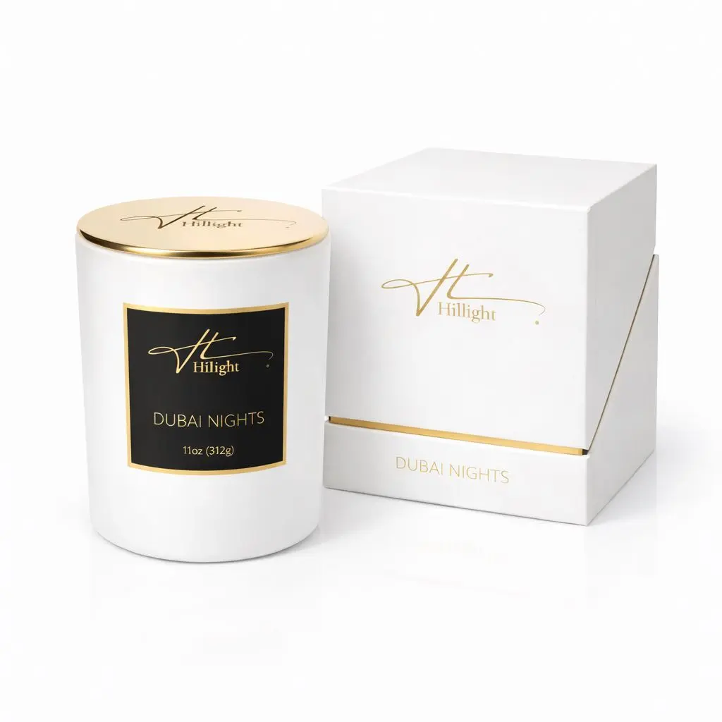 Dubai Nights Luxury Coconut Soy Blend Wax Candle – Oud, Rose & Sandalwood, Double-Wick