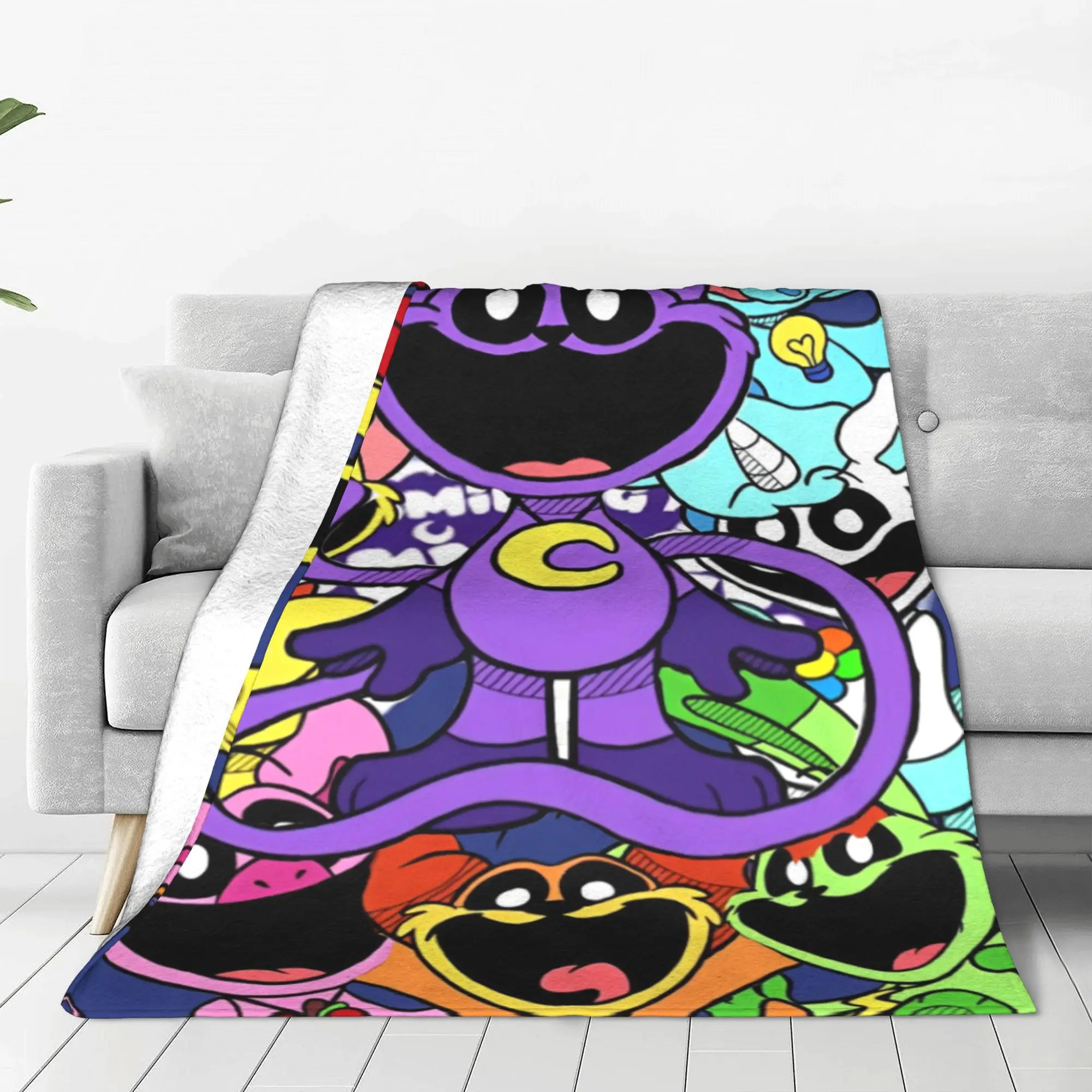 CatNap Smiling Blanket Multiple Sizes Super Soft and Warm Throw Blankets for Sofa Couch and Bed