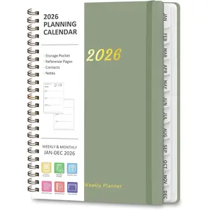 2026 Planner, Weekly and Monthly Calendar Planning Agenda, Jan 2026 - Dec 2026, Academic Planner Book, Desk Accessories and Office Supplies for women & men - A5 (6.3'' x 8.5'')