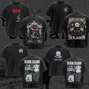 Collection Breaking Benjamin Hoodie Washed – Vintage Rock Band Heavy Cotton Oversize Unisex Hoodie & Sweatshirt Retro Music Streetwear Top, Double Printed 2000s Tour Edition, Alternative Metal Rock Music Lover Merch Gift Apparel for Men & Women