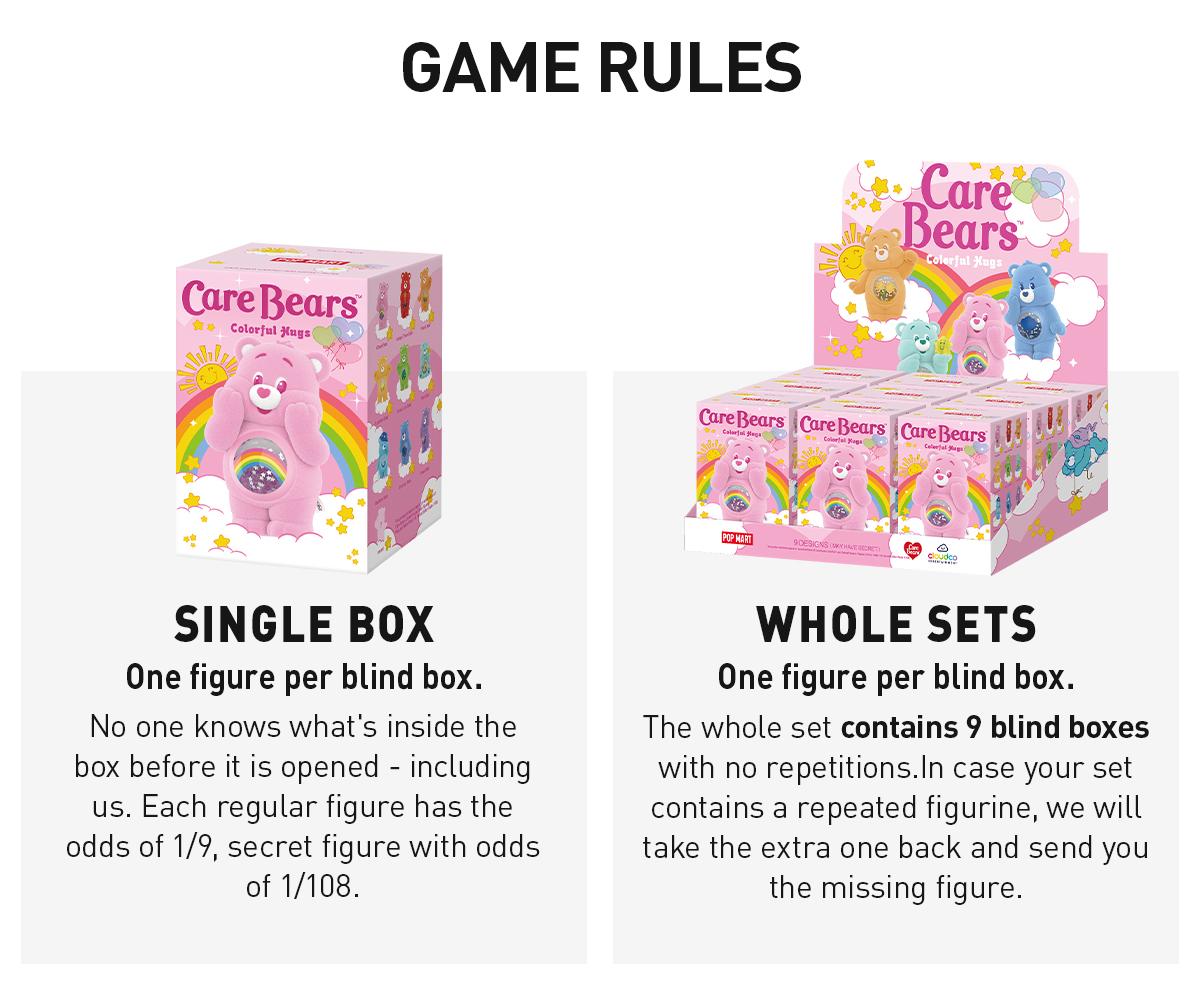 POP MART Care Bears Colorful Hugs Series Figures Blind Box, Collectible Toys POP MART Care Bears Colorful Hugs Series Figures Blind Box, Collectible Toys