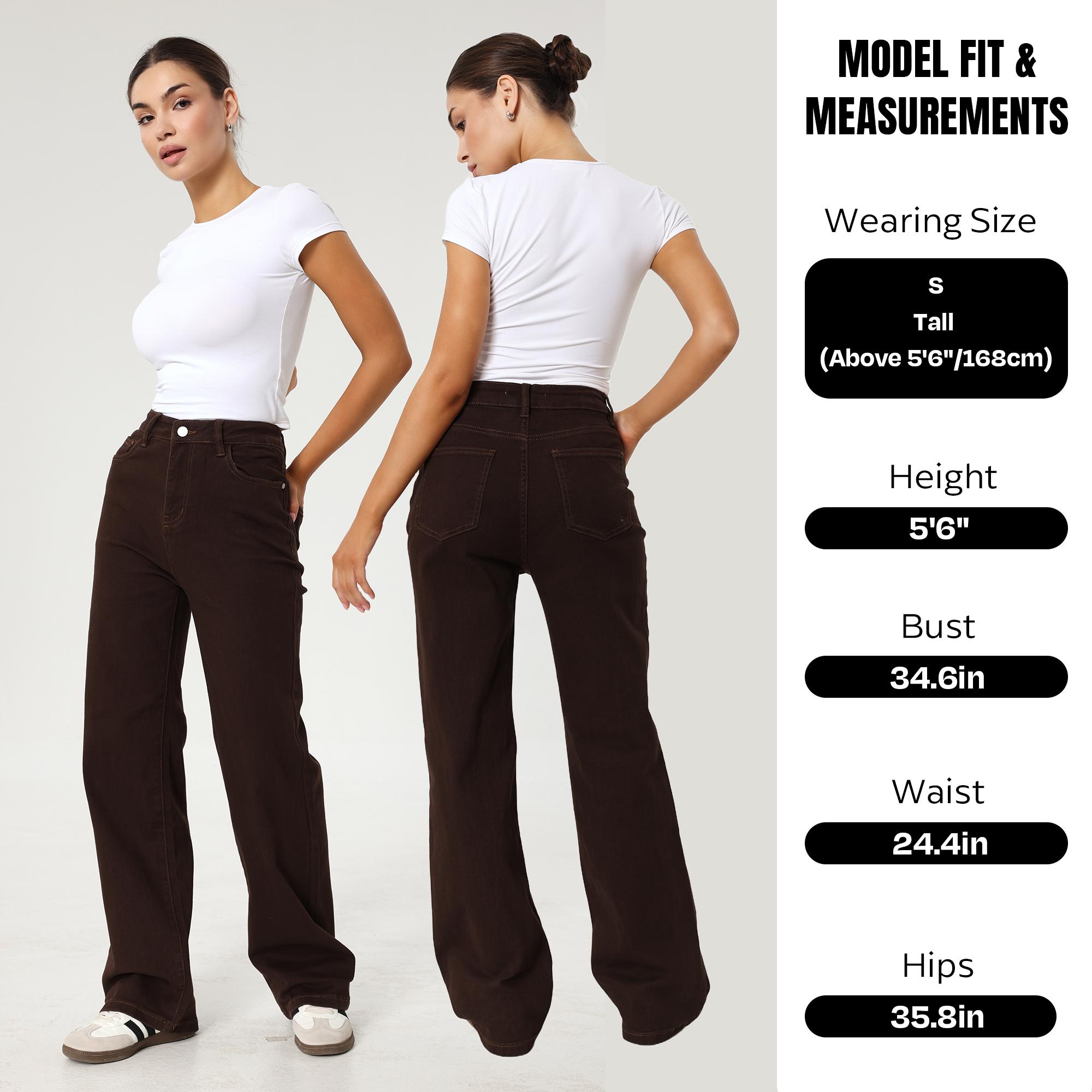 KatchMe Women's Trendy Denim High Waist Multi-Pocket Wide Leg Jeans, Versatile Denim Trousers for Women, Street Stretch Womenswear, Baggy Jeans Outfit KatchMe Women's Trendy Denim High Waist Multi-Pocket Wide Leg Jeans, Versatile Denim Trousers for Women, Street Stretch Womenswear, Baggy Jeans Outfit