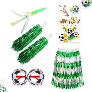 2026 World Cup Fan Pack, Wave Stick Streamer Skirt Ultimate USA-Canada-Mexico Football Cheer Gear for Stadium & Party
