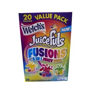 Welch’s Juicefuls Fusions 2 in 1 Juicy Fun- Watermelon Lemon, Blueberry Raspberry, & Peach Green Apple - 1 Box 20 Pouches