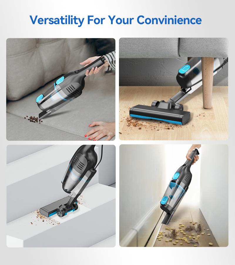 INSE R6X Corded Stick Vacuum, 15KPa Suction with 600W Motor, Ultra-Lightweight Bagless Upright Vacuum with Handheld for Home Hard Floor Carpet Pet Hair Car Cleaning home cleaning tools home appliances