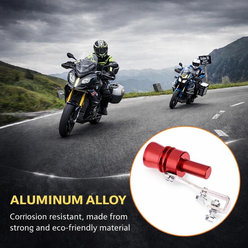 Aluminum Turbine-Style Whistle Accessory Set (3PCS) Car & Motorcycle Novelty Accessories, Non-Performance Sound Effect Design, Easy Setup Turbo Pipe Whistle Muffler party gift