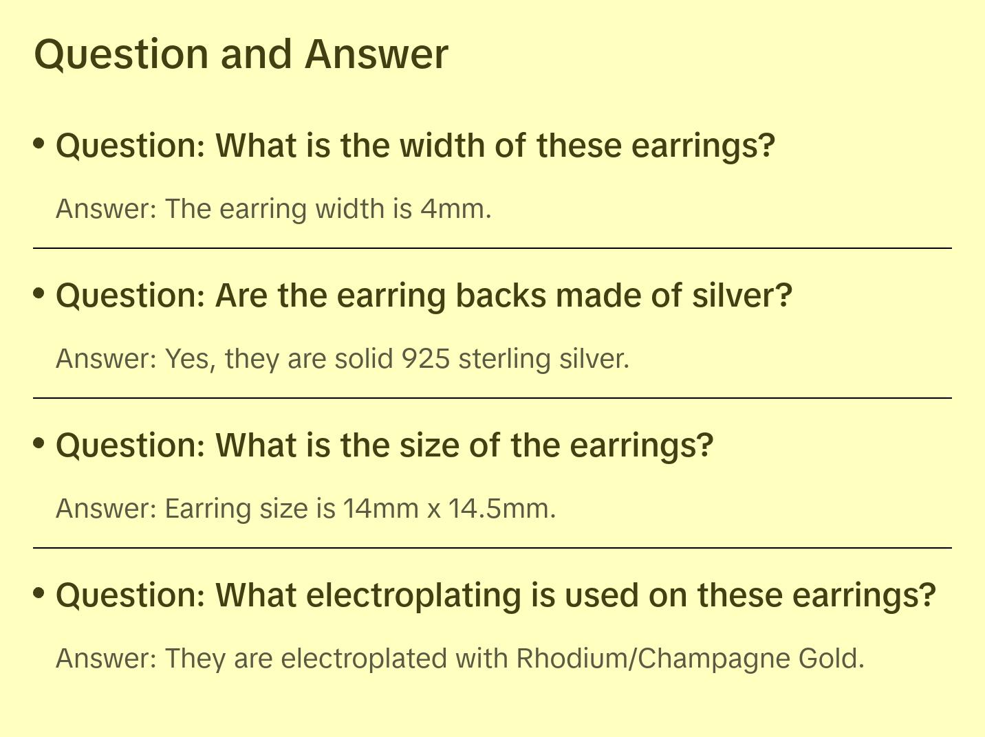 Classic Rectangle 925 Sterling Silver Hoop Earrings