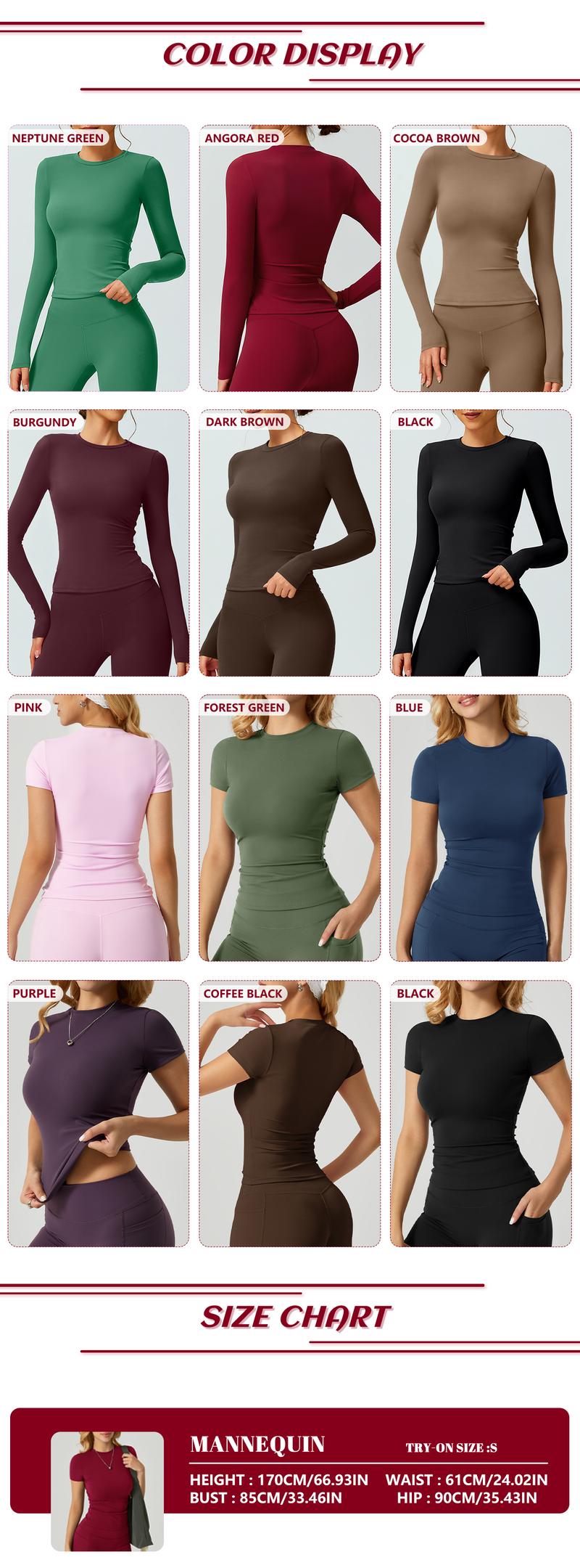 TimeOFF 5-Piece Solid Sports Tee Set Round Neck Slim Stretchy Ideal for Yoga Gym Workouts Women's Athletic Wear Sporty Style Clothes gym shirts workout tops oversized gym shirts Fitness Outfit TimeOFF 5-Piece Solid Sports Tee Set Round Neck Slim Stretchy Ideal for Yoga Gym Workouts Women's Athletic Wear Sporty Style Clothes gym shirts workout tops oversized gym shirts Fitness Outfit