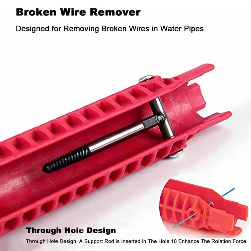 【FaddishDeal】Multi-function faucet and sink drain installation tool, 8-in-1 adjustable sink key, faucet sink, faucet key tool, odorless sink key, bathroom, kitchen