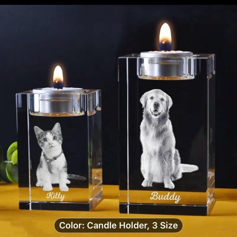 GANOVA 3D Crystal Photo Frame with Laser Engraving - ized with Your Own Photo & Text, Custom Name/Message, Horizontal/Vertical Display, Desktop Picture Frame for Birthdays,, Valentines - Gift for Women, Men, Pets -