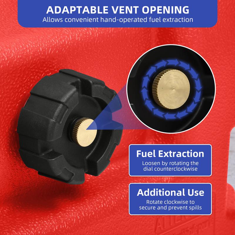 OEDRO Fuel Caddy 15 Gallon, Fuel Transfer Tank, Portable Gasoline Diesel Fuel Tank with Manual Transfer Nozzle, Diesel Fuel Container, Red