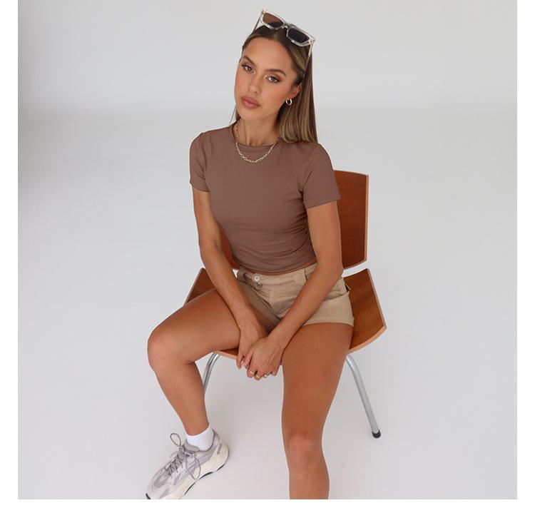 AUTOMET Womens 3 Piece Short Sleeve Shirts Basic Going Out Streetwear Tops Slim Fit Crop Tops 2025 Y2k Clothes Summer Casual Tshirt Elastic SpringStatements