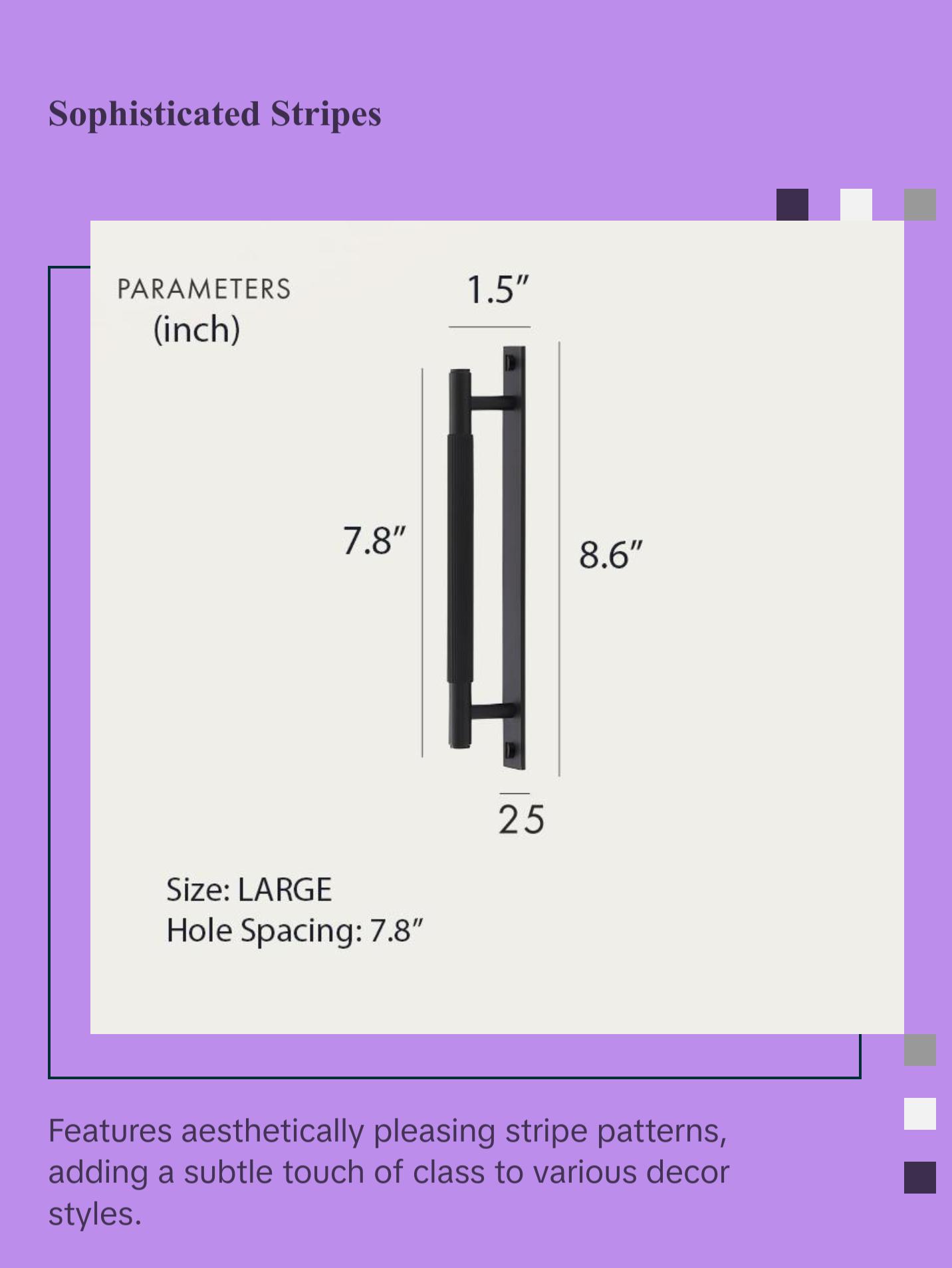 Stripe Knobs and Pulls with Backplate
