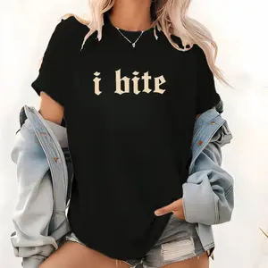 Gothic I Bite tshirt, Funny Girls Crewneck, Meme tee, Humor Outfits, Funny Gift For Her