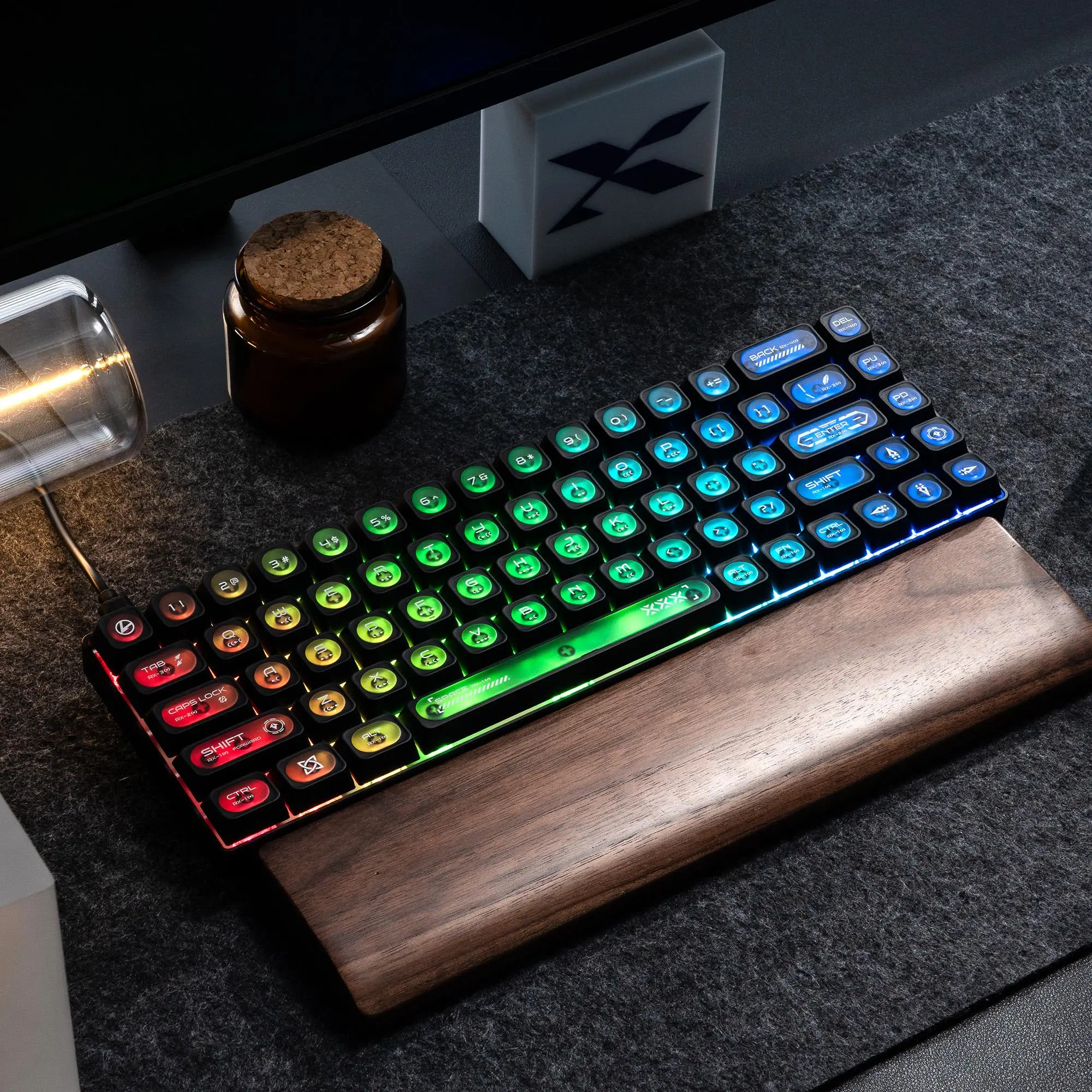 Keycaps Only!!! XVX Cats eye R2 MAX Cherry Profile Dye-Sub PBT Shine-Through UV-Printing Keycap Set 136-Key（only keycap, not include a keyboard） tiktokshopbacktoschool,back to school,back to school haul