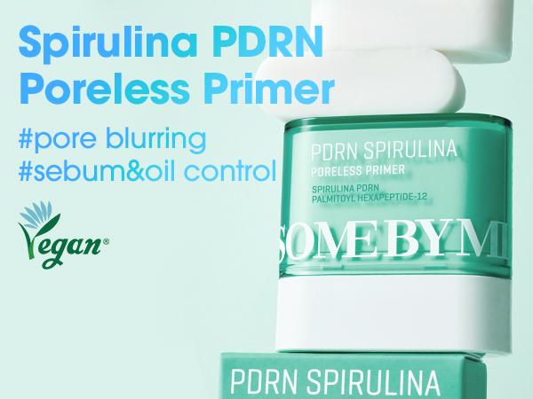 PDRN Spirulina Poreless Primer 10g – Makeup Stick for Oily Skin Control - Providing Smooth and Shine-Free Finish - Korean Skin Care