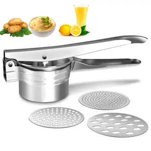 Potato Ricer, Heavy Duty Stainless Steel Ricerfor Mashed Potatoes, 15oz Capacity FluffyMashed Potato Masher Baby Food Masher,Durable Kitchen Tool Potato Press