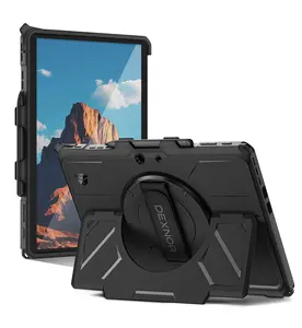 Dexnor for Microsoft Surface Pro 11/10/9 Case 13 inch 2024/2022, Rugged Protective Case with 360° Rotating Hand Strap & Large Stand & Pen Holder Shockproof Full-Body Cover