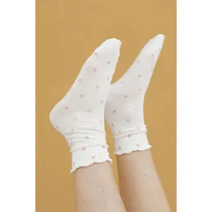Jana Socks-White Dot