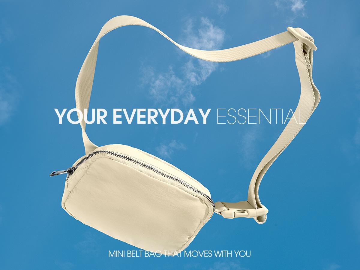 ODODOS Unisex Mini Belt Bag with Adjustable Strap Small Fanny Pack for Workout Running Traveling Hiking