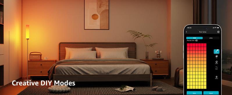 Lepro O1 AI Floor Lamp, 2300LM Smart Corner Lamp Smart LED Standing Lamp party light stick APP/WiFi Control, Alexa/Google Assistant Enabled, Modern Floor Lamp with Music Sync, DIY Mode, RGBCW &CCT, Lamps for Living Room, Bedroom, Office -B