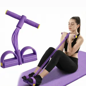 Pedal Resistance Bands with Handles Upgraded 6-Tube Natural Rubber for Full Body Workout at Home Gym Yoga Abs Waist Arms and Legs Training Muscle Exercise Equipment total