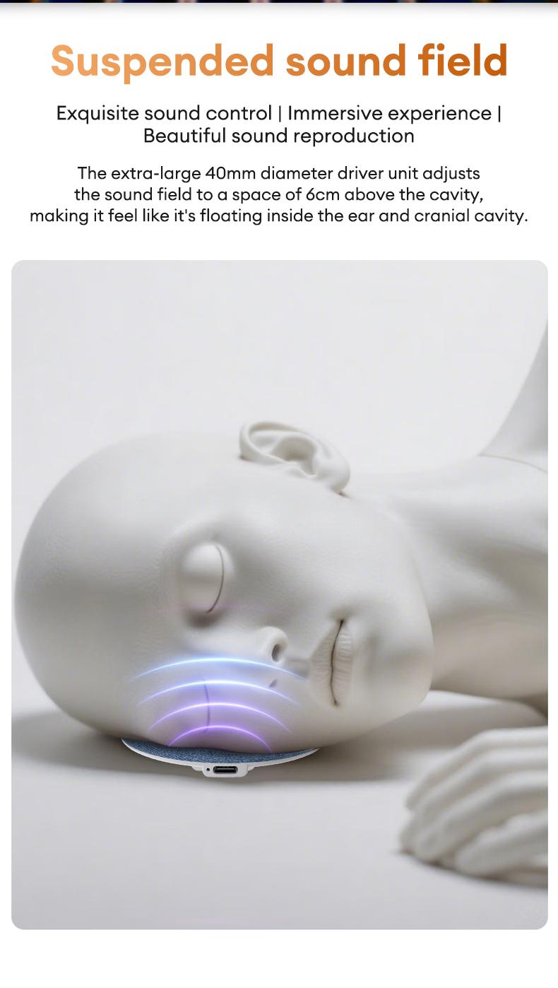 HYUNDAI S1 Ultra-Thin Bluetooth Pillow Speaker with Bluetooth 6.0, Soft Immersive Sound Field, Pillow CD Player for Bedtime Music & Audiobooks, Headphone-Free Sleep Speaker, Compatible with Android & iOS