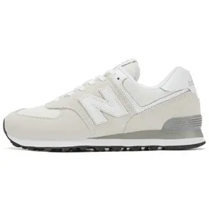 New Balance ML574EVW NB 574 Retro Couple's Style Fabric and Double-Layer Suede Upper Cushioned, Durable, Lightweight Low-Top Casual Running Shoes Unisex Style Light Gray
