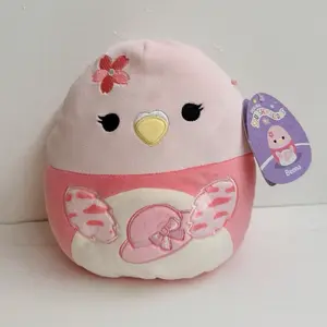 Squishmallows 2026 Easter Squad 8" Beena the Pink Parakeet Plush Toy