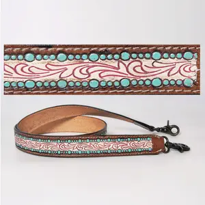 American Darling Hand Tooled Genuine Leather Crossbody Handle Strap for Bags Phone Keychain Wallet Purse Clutch Cellphone