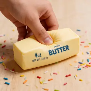 Butter Squishy Stress Relief Toy,PU Material Slow Rising Squeeze Stick Fun Design Suitable for Office Home School Birthday Gift