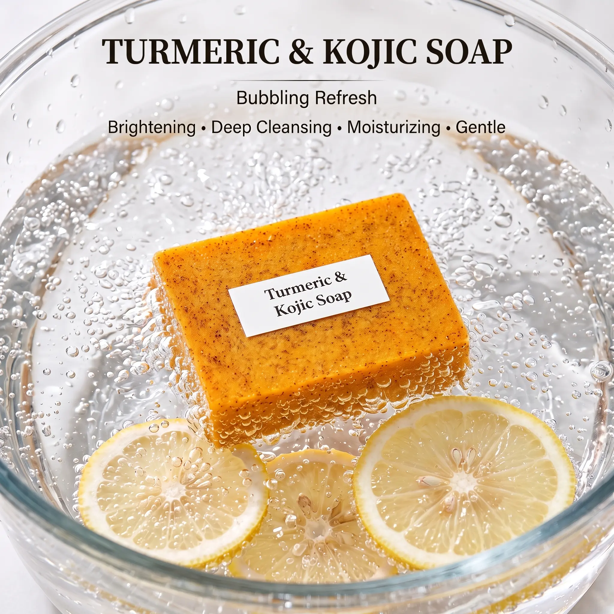 Lemon Turmeric Kojic Acid Soap, Turmeric & Kojic Acid Brightening Soap, Dark Spot Remover, Kojic Acid Soap, Soap Body CareBody Wash Lemon Flawless Organic