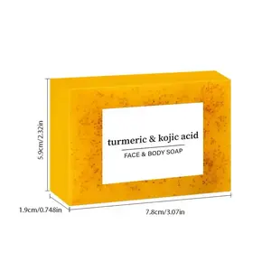 Handmade Natural Turmeric Lemon Soap, All-Skin-Types Bath & Body Cleanser