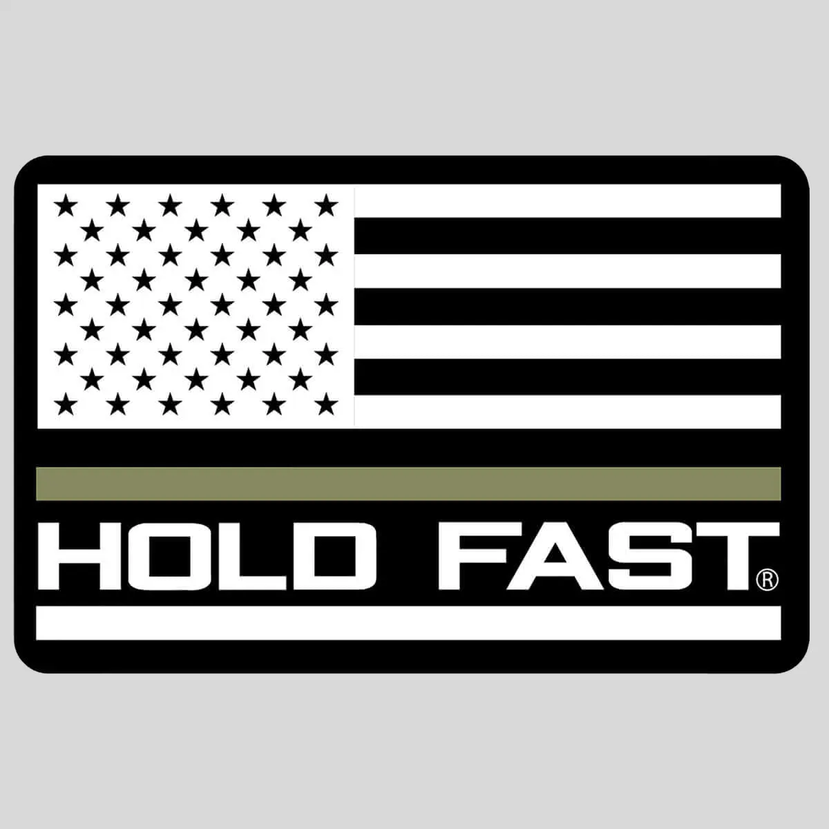 HOLD FAST Military Flag Vinyl Decorative Sticker, 3.5"x2" Weather Resistant Sticker for Bike - Honors Active Duty Warriors, Inspires Faith, Ideal for Default Use on Car, Veterans