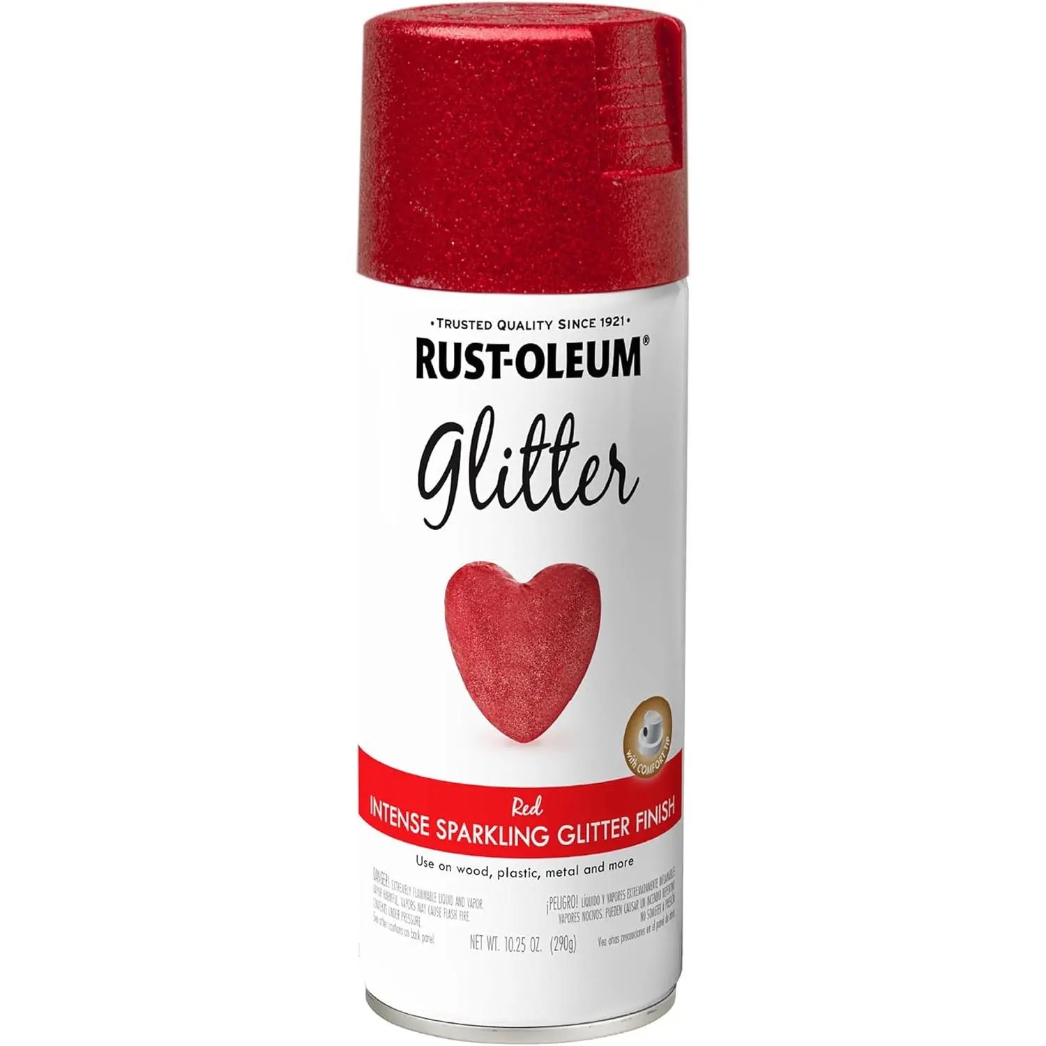 Rust-Oleum Specialty Glitter Spray Paint Red 10.25 Oz Sparkling Decorative Finish for Wood Metal Plastic Craft DIY Projects