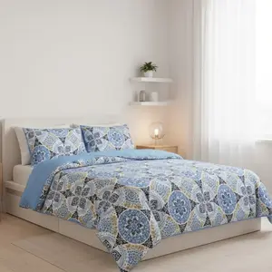 3-Piece Full/Queen Comforter Set - Complete Bedding for Cozy Sleep - Ideal for Full/Queen Size Beds - Versatile Use in Bedrooms
