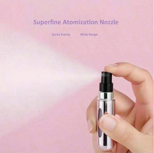 Portable Mini Perfume Atomizer Spray Bottle Refillable Travel Size Fragrance Dispenser Leakproof Easy To Fill For On The Go Touch Ups Ideal For Carrying Favorite Scents In Purses Pockets Gym Bags And During Travel Or Shopping Trips Compact Cosmetic