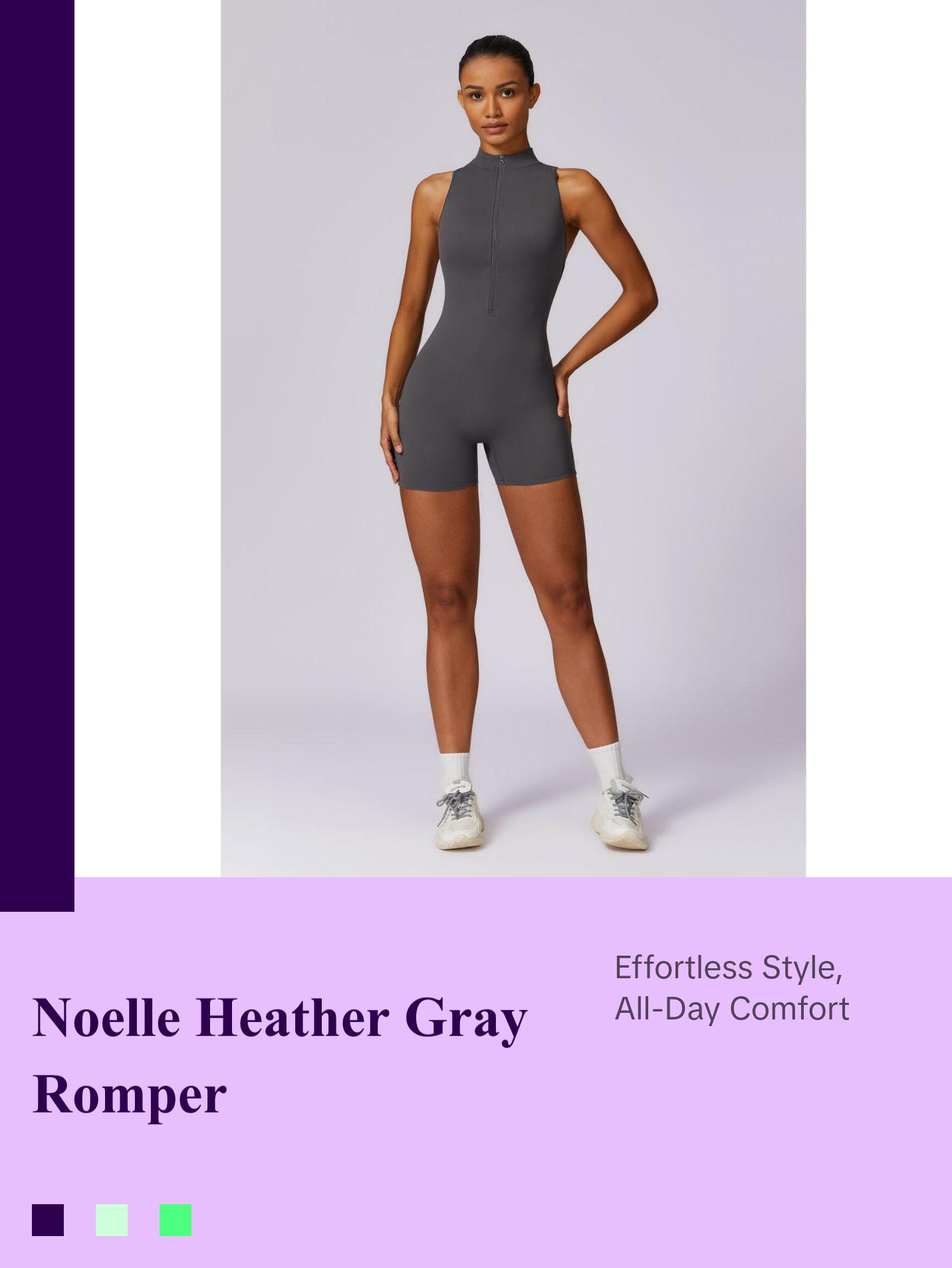 Noelle Heather Gray Romper Womenswear Overalls Womenswear Overalls