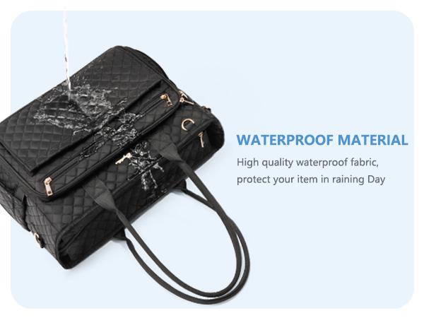 Bagstellar Teacher Tote Bag for Women,15.6 inch Laptop Work Tote Bags with 40oz Cup Holder, Waterproof Quilted Utility,Multiple Pockets,Shoulder Crossbody Tote Handbags for Women Work,Daily,Travel,Gym,School College