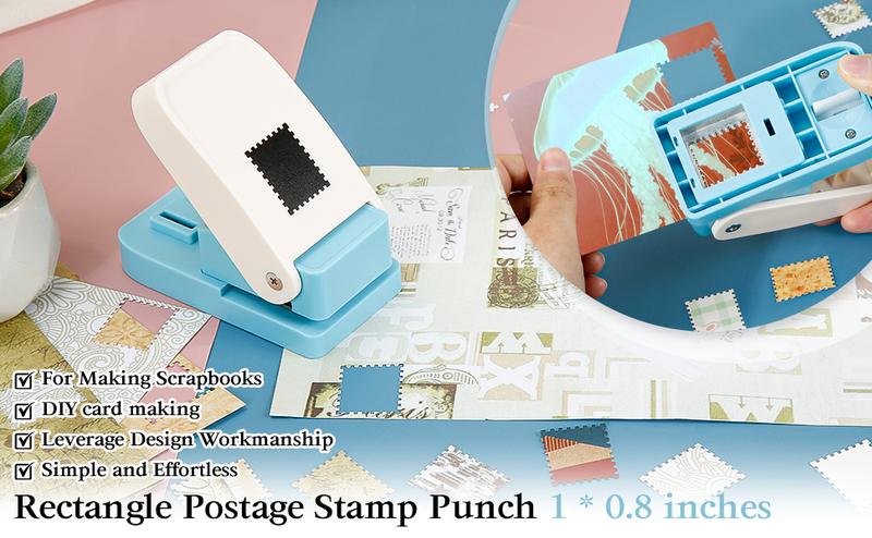 Stamp Puncher, Rectangular Postage Stamp Puncher, Stamp Hole Puncher for DIY Crafting Scrapbooking DIY Card Making Arts Crafts Supplies