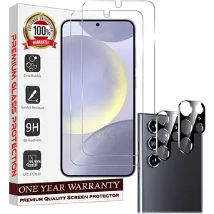 Entronix Clear Screen Protector & Camera Lens Protector Compatible with Galaxy S21 Ultra - 4-Piece Combo Durable Protection