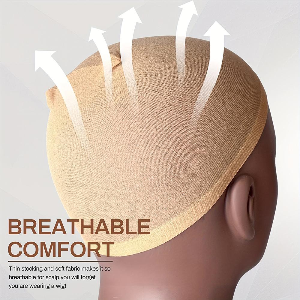 2 Cap For Wig HD Human Hair Wig Caps For Women 2 Count Transparent Breathable Bald Cap For Wig